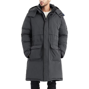 Vestes parka coupe-vent en toile de haute qualité avec logo personnalisé, col montant, fermeture éclair et boutons, pour homme, femme, unisexe, automne - Product Image 5