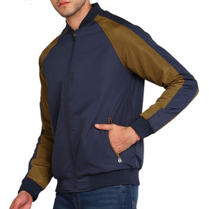 Blouson d'aviateur matelassé avec logo brodé sur mesure Blouson d'aviateur décontracté pour homme à col côtelé léger et coupe-vent pour pilote de transport aérien - Product Image 3