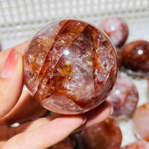 GROS NATUREL DE HAUTE QUALITÉ BOULE DE QUARTZ DE FEU ROUGE PIERRE DE GUÉRISON CHAKRA ÉNERGIE NÉGATIVE ÉQUILIBRE CRISTAL POUR LA MAISON DÉCORE - Product Image 5