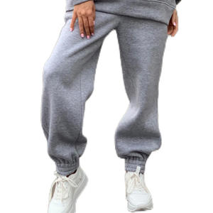 Ensemble 2 pièces à épaules tombantes pantalon de jogging Sweat-shirt avec pantalon de survêtement Sweat à capuche vierge surdimensionné - Product Image 4