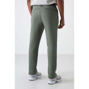Pantalones Deportivos Air Jones para Hombre, de Felpa Cepillada, Mezcla de Algodón, con Cintura Elástica y Cordón Ajustable, Verde Menta, Casuales y Deportivos - Product Image 6