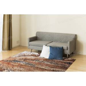 Marble Printed <b>Rug</b> - Brown Travertine, Farmhouse, Non Slip,<b>Chenille</b> <b>Rug</b> - Product Image 2