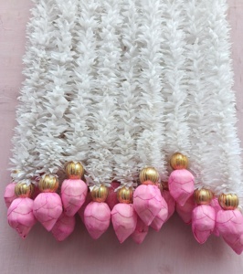 จัสมินมาลัยดอกบัวบานงานแต่งงานอินเดีย haldi Sangeet mandap ตกแต่งงานปาร์ตี้งานเทศกาลวัดเวทีฉากหลัง - Product Image 6