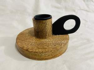 Elegante y Moderno Portavelas de Madera de Mango Hecho a Mano, Ecológico, Decoración para el Hogar, Bodas, Festividades, Navidad - Product Image 3