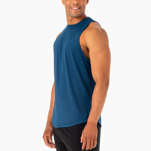 Camiseta sin Mangas Transpirable para Hombre, Opcional con Malla, Personalizable, para Gimnasio, 89% Nailon, 11% Elastano, Chaleco de Entrenamiento - Product Image 5