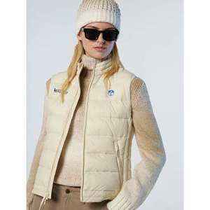 Gilet da Donna North Sails Collezione AC38 Galia, Bianco Invernale, Abbigliamento Casual con Imbottitura in Cotone, Antivento con Decorazione a Bottoni - Product Image 5
