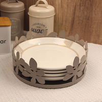 Étagère de rangement multifonctionnelle vintage en fer à motif floral, non pliable, pour tiroirs de cuisine, armoires, étagère d'angle, fête, camping-car, buffet