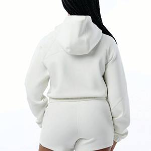 Half-Zip Hooded Sports Pullover <b>Womens</b> Hoodie <b>Cardigan</b> Custom Cotton Workout Cropped Hoodies <b>Women</b> - Product Image 4