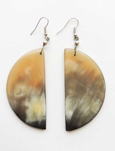 Meilleure qualité sud-africain 100% naturel écologique corne de boeuf lustre boucles d'oreilles accessoire à la mode pour les femmes peau naturelle - Product Image 5