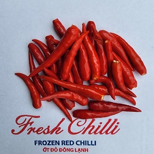 Chile Rojo Largo Congelado IQF Cultivado en Invernadero Vietnamita, Empaque a Granel, Calidad Superior, Picante - Product Image 3