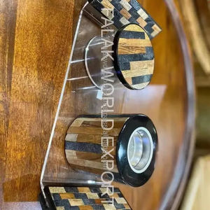 Quemador de incienso de madera de calidad superior con patrones únicos Incrustaciones de hueso Bakhoor para decoración de mesa de regalo de Ramadán por FWE - Product Image 4