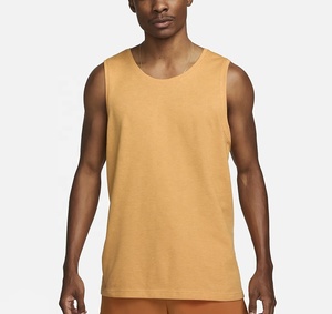 2023 Custom Sportswear Gym Tank Top Men Breathable Undershirt 100% Cotton Eco-Friendly Private <b>Label</b> Sleeveless Workout Top - Product Image 4