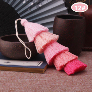 ZSY 25 cm borlas al por mayor para hacer joyería borlas de punto de poliéster para decoración de bolsos accesorios de marcapáginas DIY Ronpex - Product Image 4