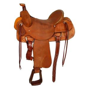 All Terrain <b>Horse</b> Saddle with Wood Tree for Western Riders Flexible Fit Soft Seat <b>Stable</b> Riding Balance Genuine Leather - Product Image 1