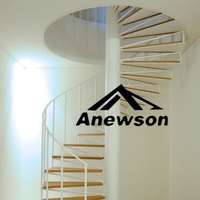 Style classique européen en bois Dimension circulaire intérieur extérieur Design préfabriqué escalier escalier Kit marches escalier en colimaçon