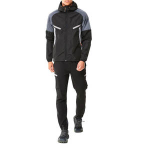 Survêtement de gym deux pièces personnalisé pour hommes, vêtements de sport en coton et polyester, avec sublimation de strass, DTF DTG pour l'hiver - Product Image 1