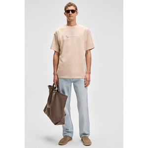 GRIMELANGE MANOL เสื้อยืดคอกลมผู้ชายผ้าฝ้ายออร์แกนิก 100% ทรงโอเวอร์ไซส์ - Product Image 3