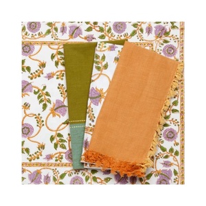 Serviette de table en lin brodé de haute qualité, 100% coton, lavée, couleur personnalisée, pour restaurant - Product Image 6