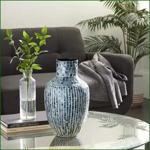 Jarrones de madreperla modernos de alta calidad, jarrón con incrustaciones de conchas marinas, diseño personalizado OEM hecho a mano del fabricante de Vietnam - Product Image 3