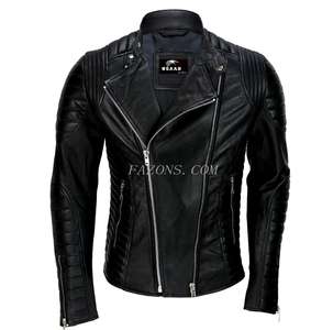 Men Distressed Biker Quilted Motorcycle Cafe <b>Racer</b> Retro Moto Leather <b>Jacket</b> Real Genuine Leather Racing Motorbike <b>Jacket</b> OEM - Product Image 5