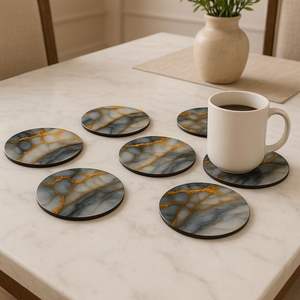 Modern Design Table Accessories Tea <b>and</b> Coffee <b>Coaster</b> <b>and</b> Mats <b>Coasters</b> With <b>Gold</b> Border <b>Placemats</b> <b>Coaster</b> - Product Image 6