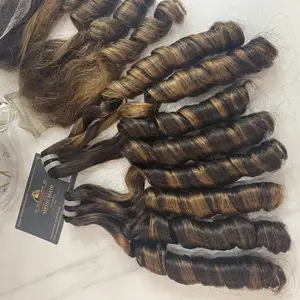 Linha de costura dupla, extensão de cabelo humano viet
