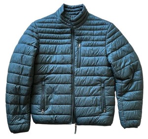 Veste matelassée à col montant pour homme, fermeture éclair sur le devant, coupe-vent, manteau d'hiver, couleur unie, style à manches régulières - Product Image 1