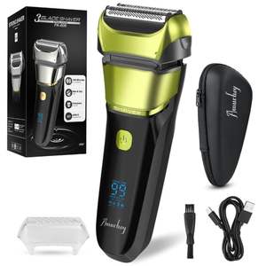 Afeitadora Eléctrica Inalámbrica para Hombre con 3 Cuchillas Flexibles, Recortadora Desplegable, Uso en Seco/Húmedo IPX7, Afeitadora de Lámina Triple para Cara y Cuerpo, Lavable - Product Image 3