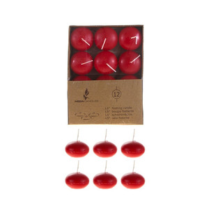 CGA077-R - 1.5 Floating <b>Candles</b> - <b>Red</b> - Product Image 1