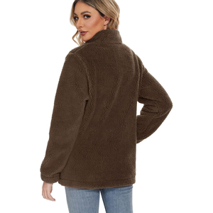 Dernier modèle Design hiver Sherpa Manteau ample en coton doublé polaire Veste épaissie Veste Sherpa polaire respirante pour femmes - Product Image 3