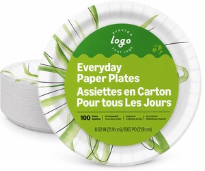 Assiettes en papier jetables de qualité supérieure 100% NEUVES, 8,62 pouces, 100 unités, utilisables au micro-ondes, scellées en usine, USA |   PRÊT À EXPÉDIER - Product Image 6