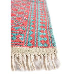 พรมขนสัตว์ลายเรขาคณิตนาญาบสีชมพูและสีม่วง ทอแบบเรียบสำหรับห้องโถงและห้องนอน-Paem-822 - Product Image 4