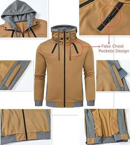 Sudadera con Capucha Corta Unisex Personalizada de 400 GSM para Hombre, con Cremallera Completa, Teñido Anudado, Antibacteriana y Cortavientos - Product Image 6