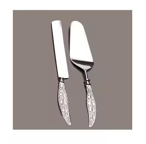 Juego de servidor de pastel de Metal con acabado elegante, utensilio de postre elegante, recepción de boda, cocina, comedor, vajilla, herramienta de pastelería - Product Image 6