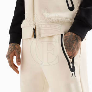 Chándal de hombre con logotipo personalizado de alta calidad fabricado en Pakistán patrón sólido ecológico precio barato al por mayor de invierno - Product Image 4