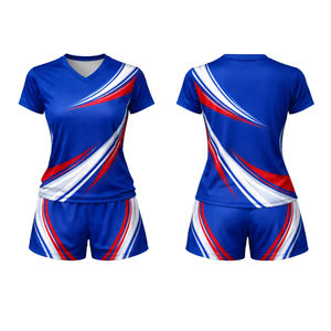 Conjunto de Uniforme de Voleibol Unisex para Adultos, Material de Poliéster Cómodo, Mangas con Cuello, Impresión Digital Personalizada, Tela de 280g - Product Image 3