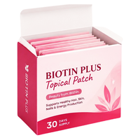 Patch topique Biotine Plus, patch de supplément vitaminique, patch de soin beauté pour la chevelure, la peau et les ongles, logo personnalisé, vente en gros