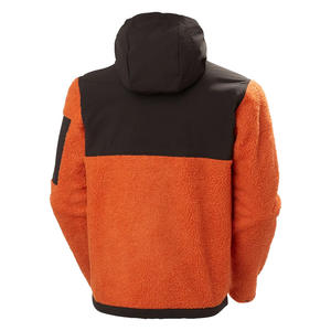 OEM personalizado cremallera polar chaqueta de invierno cálido más tamaño bordado Shearling polar Sherpa chaqueta para hombre - Product Image 2