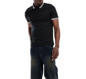 Polo de rugby surdimensionné à manches courtes avec impression de logo personnalisée, pour hommes, style baseball et tennis, fabriqué par HS 2026 - Product Image 3