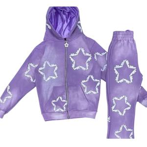 เสื้อฮู้ดโอเวอร์ไซส์แฟชั่นกำหนดโลโก้ได้เองชุดวอร์มพิมพ์ลาย DTF สไตล์วินเทจโอเวอร์ไซส์ - Product Image 5