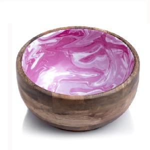 Design exclusif Décoration de table pour le dîner Bol de service alimentaire Nouvelle arrivée Look Bol en bois pour serveur de fruits secs frais - Product Image 2