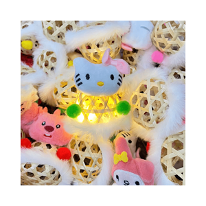 Linterna de bambú con luz LED para mediados de otoño, nuevo estilo, tejido hecho a mano, linterna portátil de bambú brillante de peluche - Product Image 2