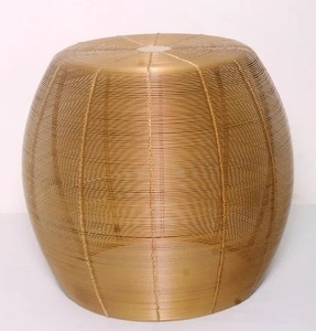 Taburete de Metal de Hierro Plateado Antiguo Hecho a Mano, Perfecto para el Hogar, Sala de Estar, Muebles Decorativos, Otomanas y Taburetes - Product Image 5