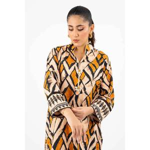 Traje Casual Naranja Karandi de 2 Piezas para Mujer, Diseño Sin Coser - Product Image 1