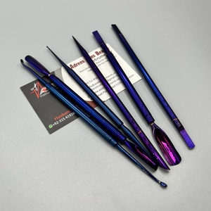 Kit d'outils à ongles professionnels en acier durable violet Plasma Nail Pusher Clipper Logo privé manucure pédicure ensembles beauté - Product Image 2