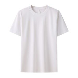 T-shirt recommandé été unisexe glace soie coton tissu 210gsm respirant impression vierge T-shirt à manches courtes pour hommes - Product Image 3