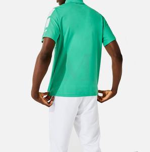 Polo de golf à manches courtes pour hommes Vente en gros personnalisée de haute qualité Nouveau style de t-shirt à carreaux en tissu tricoté évacuant l'humidité - Product Image 3