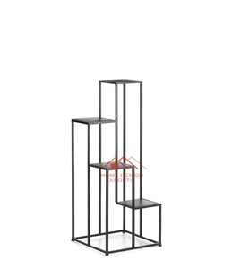 Support de plante en fil métallique noir moderne, arrivée 2026, pieds en épingle à cheveux, table d'appoint vintage, support de buste - Product Image 5