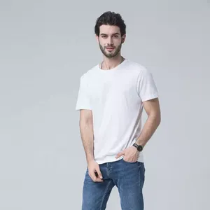 Haute qualité 100% coton hommes T-Shirts Logo personnalisé poids lourd goutte épaule surdimensionné recadrée tricoté tissu pour le confort - Product Image 4
