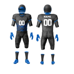 Les uniformes de football américain sont conçus en tissu confortable, casque, maillot, épaulettes, pantalon, chaussettes, gants - Product Image 4